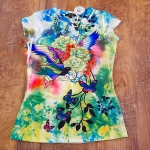 Tattoo graphic Top Love, flowers, butterflies ❤🦋🕊🌺